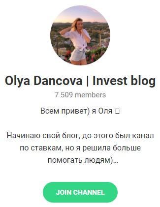 Olya Dancova Invest blog