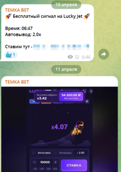 TEMKA BET — сигналы для онлайн-игр, отзывы