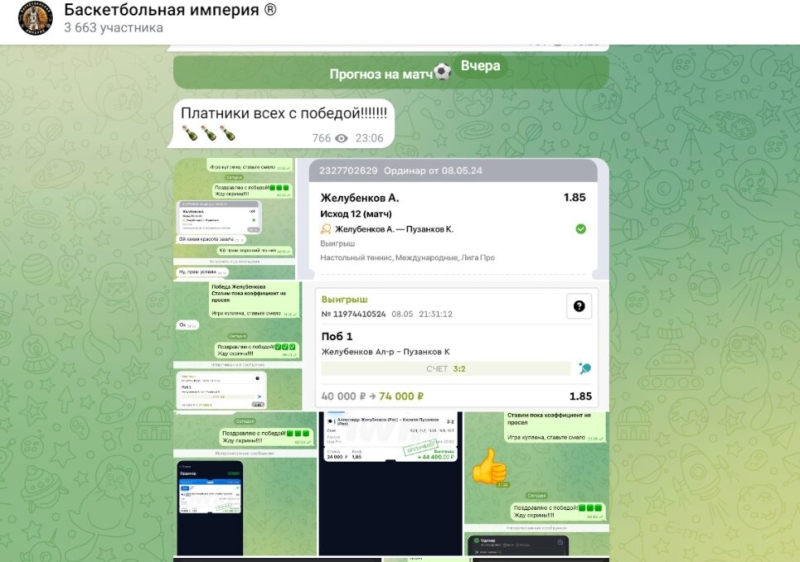Баскетбольная империя — ТГ-канал, отзывы