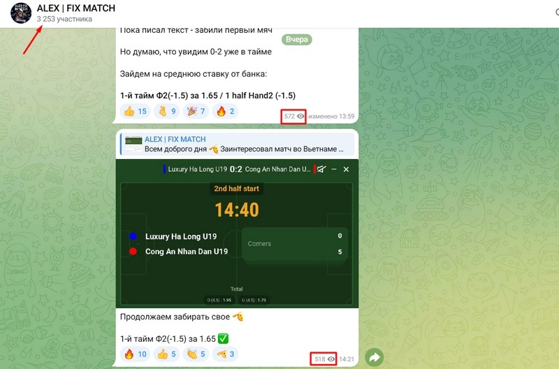 Обзор Телеграм-канала Alex Fix Match: отзывы о каппере Алекс Фикс Матч, оценка проходимости прогнозов